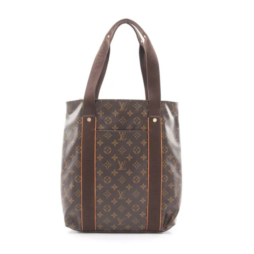 Louis Vuitton Cabas Bobour Tote Bag Canvas Leather Monogram Brown
